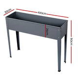 darrahopens Home & Garden > Garden Beds Greenfingers Garden Bed 100X80X30CM Galvanised Steel Raised Planter Standing Box