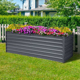darrahopens Home & Garden > Garden Beds Greenfingers Garden Bed 240X80X77CM Galvanised Raised Steel Instant Planter 2N1