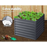 darrahopens Home & Garden > Garden Beds Greenfingers Garden Bed 2PCS 100X100X77CM Galvanised Steel Raised Planter