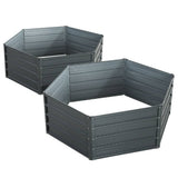darrahopens Home & Garden > Garden Beds Greenfingers Garden Bed 2PCS 130X130X46CM Galvanised Steel Raised Planter