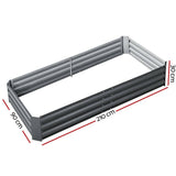 darrahopens Home & Garden > Garden Beds Greenfingers Garden Bed 2PCS 210X90X30cm  Galvanised Steel Raised Planter