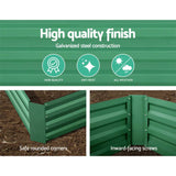 darrahopens Home & Garden > Garden Beds Greenfingers Garden Bed 2PCS 210X90X30cm  Galvanised Steel Raised Planter Green