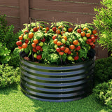 Darrahopens Home & Garden > Garden Beds Greenfingers Garden Bed Galvanised Raised Steel Planter Box Round 90X45CM