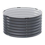 Darrahopens Home & Garden > Garden Beds Greenfingers Garden Bed Galvanised Raised Steel Planter Box Round 90X45CM