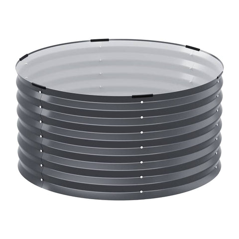 Darrahopens Home & Garden > Garden Beds Greenfingers Garden Bed Galvanised Raised Steel Planter Box Round 90X45CM