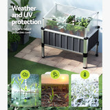 Darrahopens Home & Garden > Garden Beds Greenfingers Garden Bed Galvanised Steel Raised Planter Vegetable 80x49x74cm