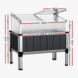 Darrahopens Home & Garden > Garden Beds Greenfingers Garden Bed Galvanised Steel Raised Planter Vegetable 80x49x74cm