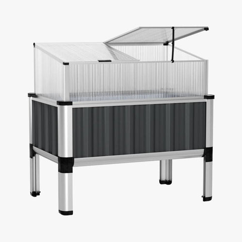 Darrahopens Home & Garden > Garden Beds Greenfingers Garden Bed Galvanised Steel Raised Planter Vegetable 80x49x74cm