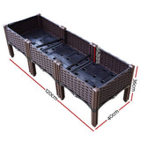 Darrahopens Home & Garden > Garden Beds Greenfingers Garden Bed PP Raised Planter Flower Vegetable Outdoor 120x40x36cm