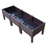 Darrahopens Home & Garden > Garden Beds Greenfingers Garden Bed PP Raised Planter Flower Vegetable Outdoor 120x40x36cm