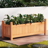 Darrahopens Home & Garden > Garden Beds Greenfingers Garden Bed Raised Wooden Planter Outdoor Box Vegetables 90x30x33cm