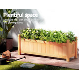 Darrahopens Home & Garden > Garden Beds Greenfingers Garden Bed Raised Wooden Planter Outdoor Box Vegetables 90x30x33cm