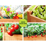 Darrahopens Home & Garden > Garden Beds Greenfingers Garden Bed Raised Wooden Planter Outdoor Box Vegetables 90x30x33cm
