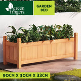 Darrahopens Home & Garden > Garden Beds Greenfingers Garden Bed Raised Wooden Planter Outdoor Box Vegetables 90x30x33cm