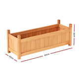 Darrahopens Home & Garden > Garden Beds Greenfingers Garden Bed Raised Wooden Planter Outdoor Box Vegetables 90x30x33cm