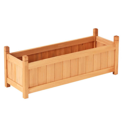 Darrahopens Home & Garden > Garden Beds Greenfingers Garden Bed Raised Wooden Planter Outdoor Box Vegetables 90x30x33cm