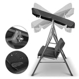darrahopens Home & Garden > Garden Furniture Gardeon Outdoor Furniture Swing Chair Hammock 3 Seater Bench Seat Canopy Black