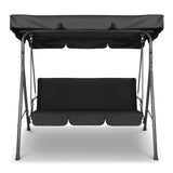 darrahopens Home & Garden > Garden Furniture Gardeon Outdoor Furniture Swing Chair Hammock 3 Seater Bench Seat Canopy Black
