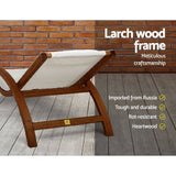 darrahopens Home & Garden > Garden Furniture Gardeon Outdoor Wooden Sun Lounge Setting Day Bed Chair Garden Patio Furniture