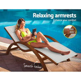 darrahopens Home & Garden > Garden Furniture Gardeon Outdoor Wooden Sun Lounge Setting Day Bed Chair Garden Patio Furniture