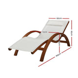 darrahopens Home & Garden > Garden Furniture Gardeon Outdoor Wooden Sun Lounge Setting Day Bed Chair Garden Patio Furniture