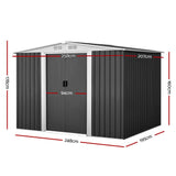 darrahopens Home & Garden > Garden Furniture Giantz Garden Shed Outdoor Storage Sheds Tool Workshop 2.58X2.07M with Base