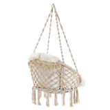Darrahopens Home & Garden > Garden Furniture SONGMICS Hammock Hanging Chair with Cushion Cloud White