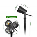 Darrahopens Home & Garden > Garden Lights 10PCS 12V LED Waterproof Outdoor Garden Spotlights Landscape Light Flood Lights Cool White