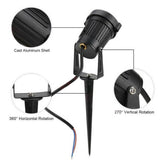 Darrahopens Home & Garden > Garden Lights 10PCS 12V LED Waterproof Outdoor Garden Spotlights Landscape Light Flood Lights Cool White