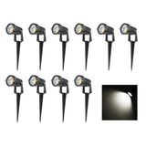 Darrahopens Home & Garden > Garden Lights 10PCS 12V LED Waterproof Outdoor Garden Spotlights Landscape Light Flood Lights Cool White