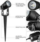 Darrahopens Home & Garden > Garden Lights 3 x LED Spotlights Powered Solar Garden Lights Outdoor Waterproof (Warm White)