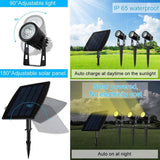Darrahopens Home & Garden > Garden Lights 3 x LED Spotlights Powered Solar Garden Lights Outdoor Waterproof (Warm White)