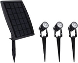 Darrahopens Home & Garden > Garden Lights 3 x LED Spotlights Powered Solar Garden Lights Outdoor Waterproof (Warm White)