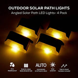 Darrahopens Home & Garden > Garden Lights 4 Pack SolarPower Deck Lights Outdoor Step Lights Waterproof LED lights