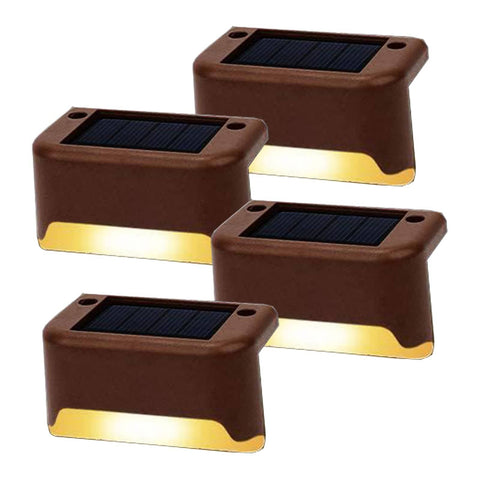 Darrahopens Home & Garden > Garden Lights 4 Pack SolarPower Deck Lights Outdoor Step Lights Waterproof LED lights