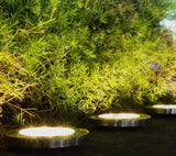 Darrahopens Home & Garden > Garden Lights 8 Pack LED Solar Pathway Lights Outdoor Solar Ground Lights (Warm White)