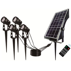 Darrahopens Home & Garden > Garden Lights Solar LED Spotlights – Four Adjustable Heads