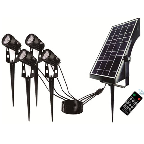Darrahopens Home & Garden > Garden Lights Solar LED Spotlights – Four Adjustable Heads