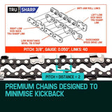 darrahopens Home & Garden > Garden Tools 2 X 10 Baumr-AG Chainsaw Chain Bar Replacement for SX25 25CC Arborist Saws