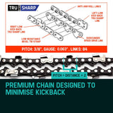 darrahopens Home & Garden > Garden Tools 2 X 24 Baumr-AG Chainsaw Chain 24in Bar Replacement Suits 72CC 76CC 82CC Saws