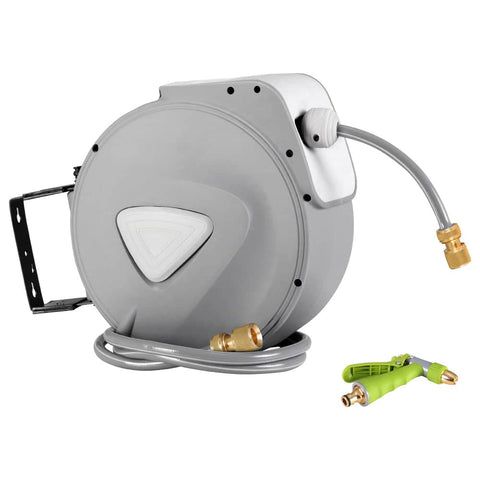 darrahopens Home & Garden > Garden Tools 30M Retractable Hose Reel Garden Water Brass Auto Rewind Spray Gun