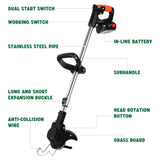 Darrahopens Home & Garden > Garden Tools 3in1 Cordless Grass Trimmer Grass Lawn Brush Cutter Whipper Snipper with 1 Battery