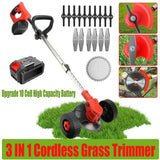 Darrahopens Home & Garden > Garden Tools 3in1 Cordless Grass Trimmer Grass Lawn Brush Cutter Whipper Snipper with 2 Battery