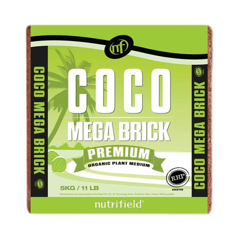 Darrahopens Home & Garden > Garden Tools 5Kg Coco Mega Brick Premium Coir Peat Organic Plant Growth Medium 55L Nutrifield