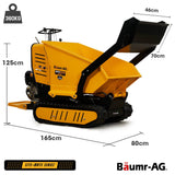 Darrahopens Home & Garden > Garden Tools BAUMR-AG 10HP Wheelbarrow Dumper Motorised Ride On Wheel Borrow, 306CC Petrol Engine 500kg Capacity