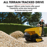 Darrahopens Home & Garden > Garden Tools BAUMR-AG 10HP Wheelbarrow Dumper Motorised Ride On Wheel Borrow, 306CC Petrol Engine 500kg Capacity