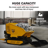 Darrahopens Home & Garden > Garden Tools BAUMR-AG 10HP Wheelbarrow Dumper Motorised Ride On Wheel Borrow, 306CC Petrol Engine 500kg Capacity