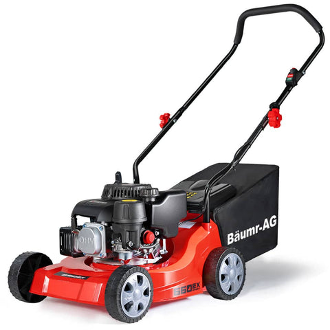 Darrahopens Home & Garden > Garden Tools Baumr-AG 139cc Lawn Mower 4-Stroke 16 Inch Petrol Lawnmower Hand Push Engine 35L Catcher