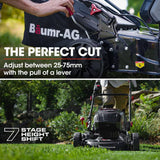 Darrahopens Home & Garden > Garden Tools BAUMR-AG 19 Inch Lawn Mower Cordless Electric Lawnmower Kit 56V Lithium Battery Fast Charger
