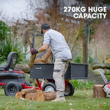 Darrahopens Home & Garden > Garden Tools BAUMR-AG 270kg Capacity Metal Dump Cart, for Ride on Mower